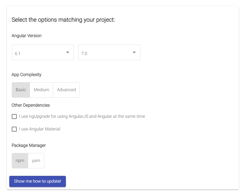 Steps for Upgrading to Angular 7 – DevSuhas