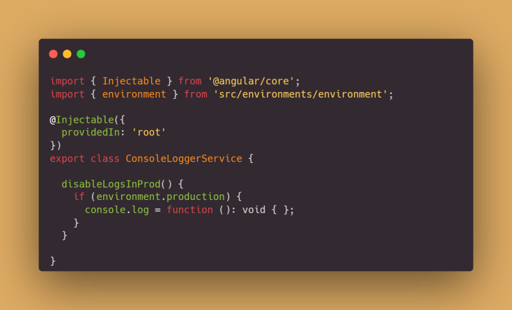 Angular – Disable console.log() in production – DevSuhas